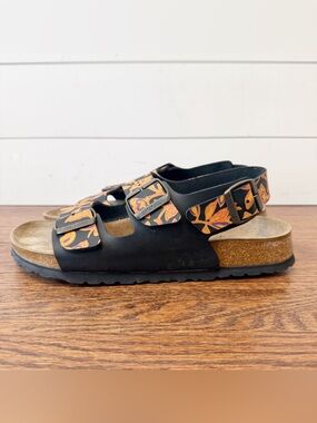 Birkenstock | Women’s Betula slingback sandals in a black floral design Size 40
